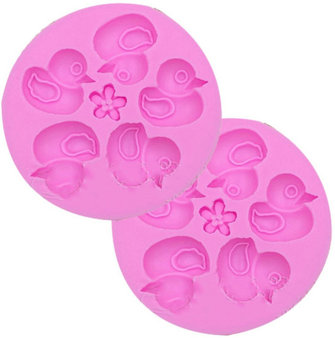 실리콘 다용도몰드 수제 꽃오리 6구 2p, 랜덤 발송