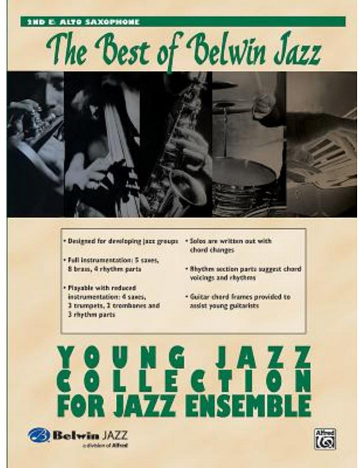 Young Jazz Collection for Jazz Ensemble: 2nd E-Flat Alto Saxophone Paperback, Alfred Music