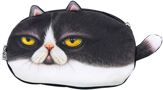 필립로지스틱 리얼 캣프렌즈 필통, 젖소, 1개