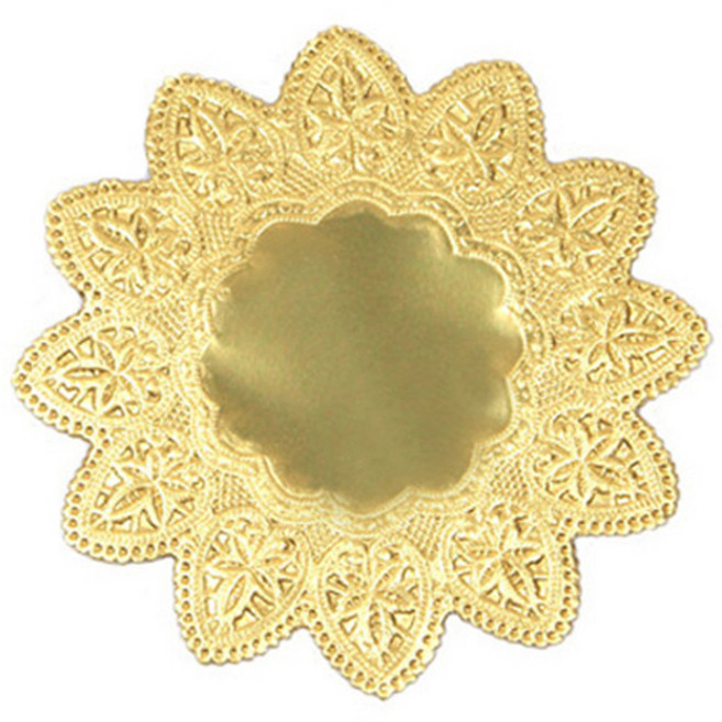 도나앤데코 별 모양 도일리 페이퍼 9.5cm, 골드, 100개