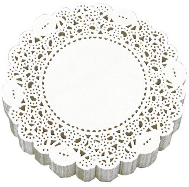 도나앤데코 엘리니 도일리 페이퍼 14cm, 화이트, 250개