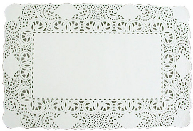 도나앤데코 노블 사각 도일리 페이퍼 30 x 40 cm, 화이트, 12개