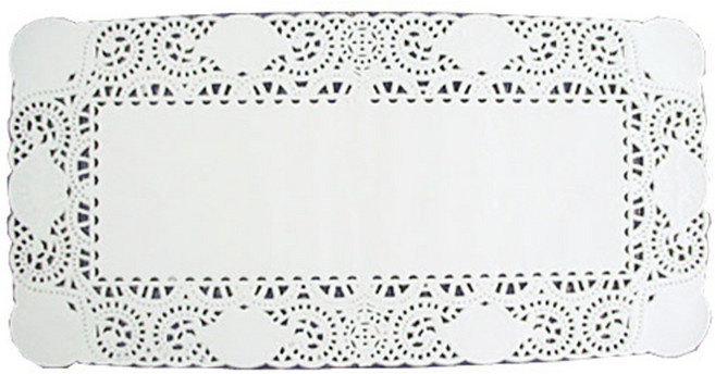 도나앤데코 노블 사각 도일리 페이퍼 15 x 30 cm, 화이트, 36개