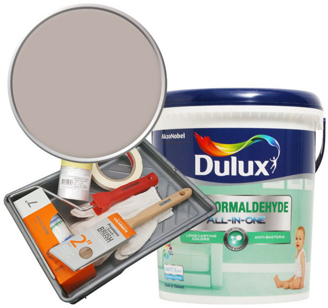 듀럭스 안티 포름알데히드 올인원 페인트 세트, Grey Mauve, 3L, 1개