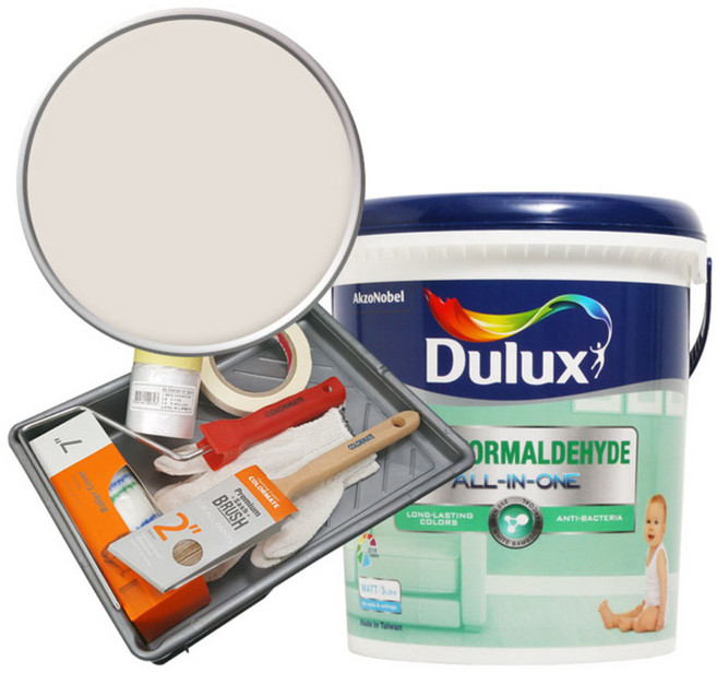듀럭스 안티 포름알데히드 올인원 페인트 세트, Soft Fleece, 3L, 1개