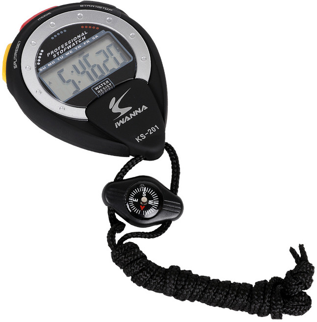 아이워너 스포츠 초시계 KS-201, 블랙, 1개