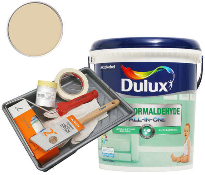 듀럭스 안티 포름알데히드 올인원 페인트 세트, Tawny Birch, 3L, 1개