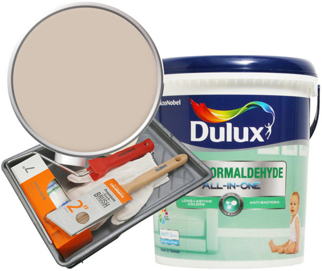 듀럭스 안티 포름알데히드 올인원 페인트 세트, Beige Flash, 3L, 1개