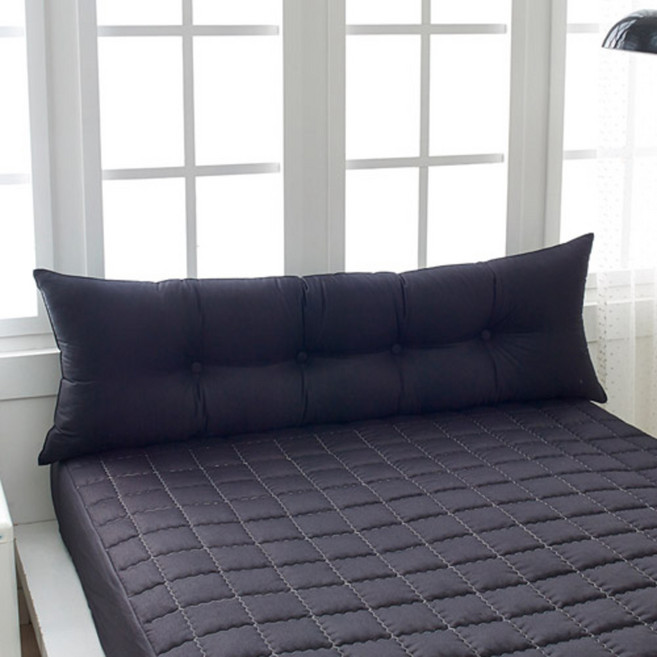 아임리빙 비비드 단추 헤드쿠션, 블랙