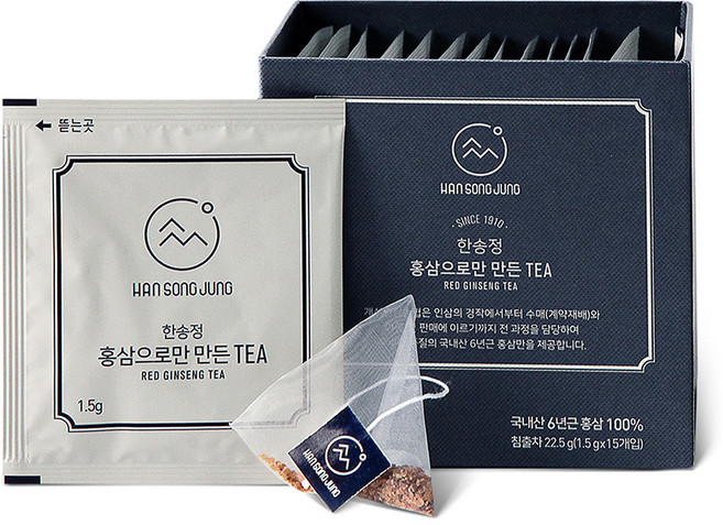 한송정 홍삼으로만 만든 TEA, 1.5g, 15개, 15개입