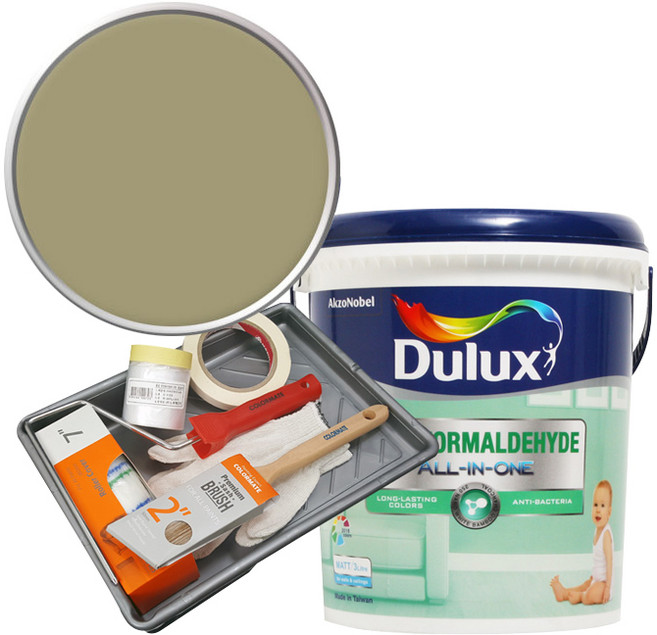 듀럭스 안티 포름알데히드 올인원 페인트 세트, Artichoke Leaf, 3L, 1개