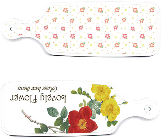 Roem Design LovelyFlower 托盤砧板組, LovelyFlower, 燻色牽牛花白板, 1套