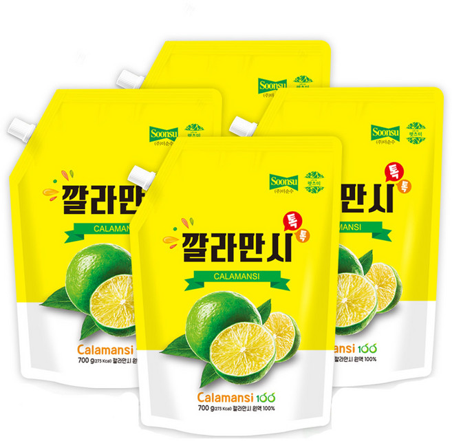 더순수렛츠미 깔라만시 원액, 700g, 4개