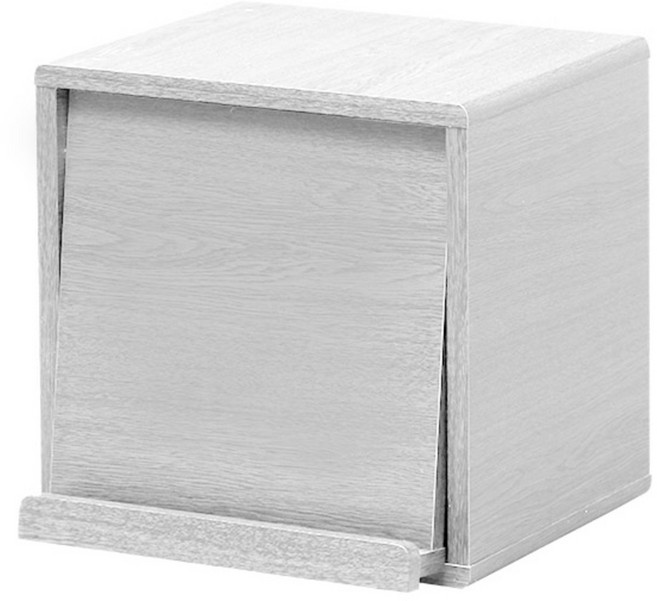 아이리스 디자인 모던 큐브 공간박스 슬라이드 도어형 QR-34FT, 화이트, 1개