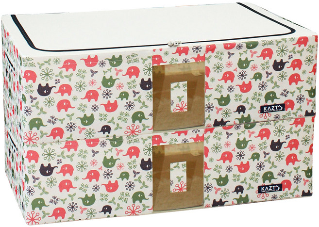 가쯔 캐릭터 와이어 언더베드 리빙박스, 폴라엘리, 92L, 2개