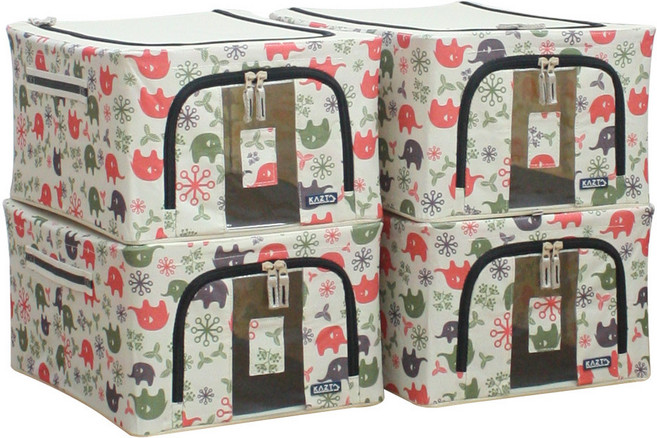 가쯔 캐릭터 와이어 리빙박스 고급형, 폴라엘리, 4개