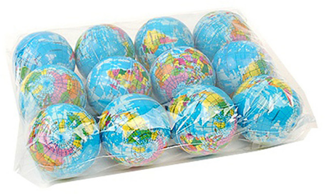 거영아이앤디 1000 통통지구본 소프트볼 12p, 혼합 색상, 12개