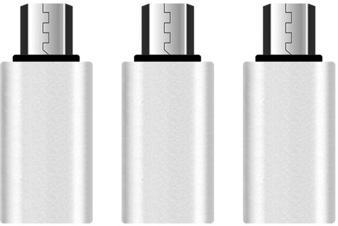 칼론 USB TYPE C to micro 5pin 변환젠더, 실버, 3개