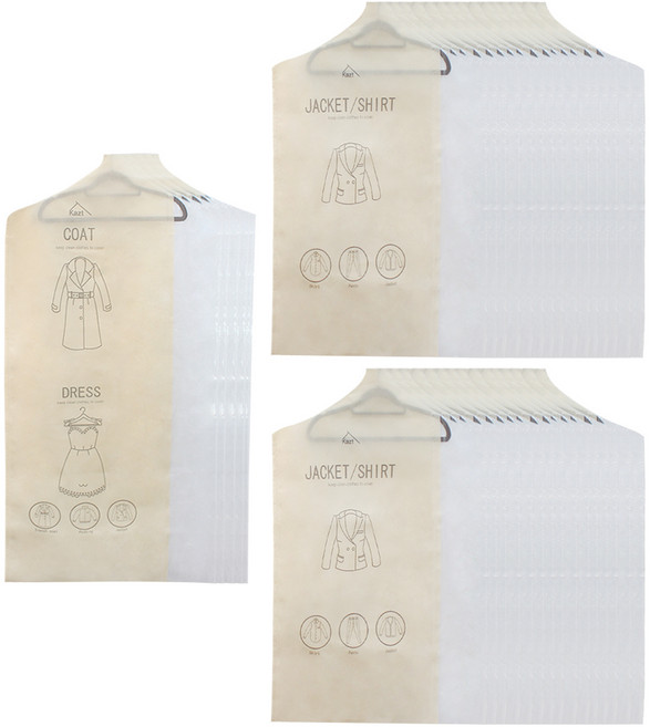 가쯔 스마트 베이직 옷커버 양복 30p + 코트 5p, 1세트