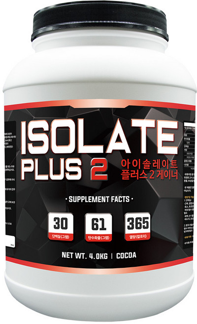아이솔레이트 플러스2 WPH 게이너 헬스보충제, 4kg, 1개