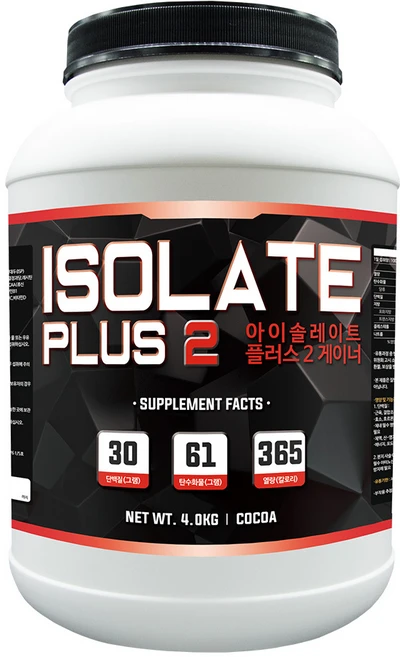 아이솔레이트 플러스2 WPH 게이너 헬스보충제, 4kg, 1개 - 쿠팡