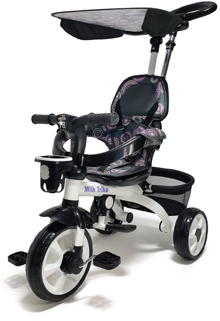 Bplaymate 밀크 트라이크 승용완구, 화이트 + 퍼플, 1개