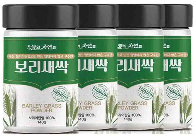 오늘의 자연 보리새싹 건강분말, 140g, 4개