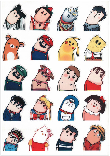 파티복닷컴 로고 여행용 캐리어 스티커 세트 ST-C08, 혼합 색상, 1세트