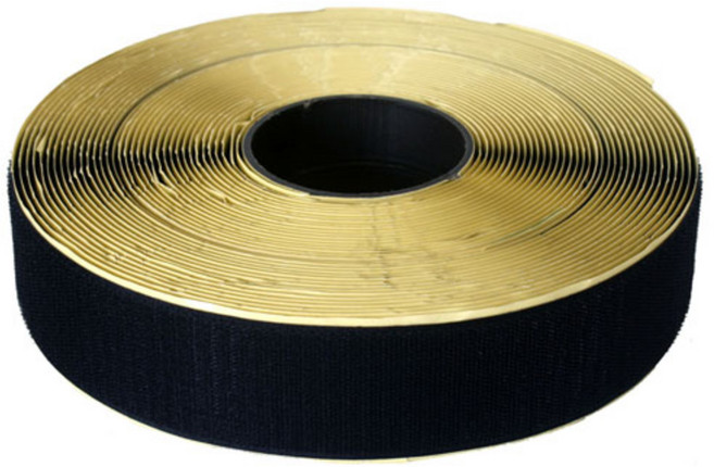 리에노 벨크로테이프 50mm x 10m 보슬이 검정색, 1개