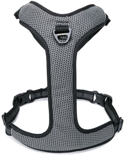 트루러브 반려견 하네스 검정 TLH6071, 1개, M