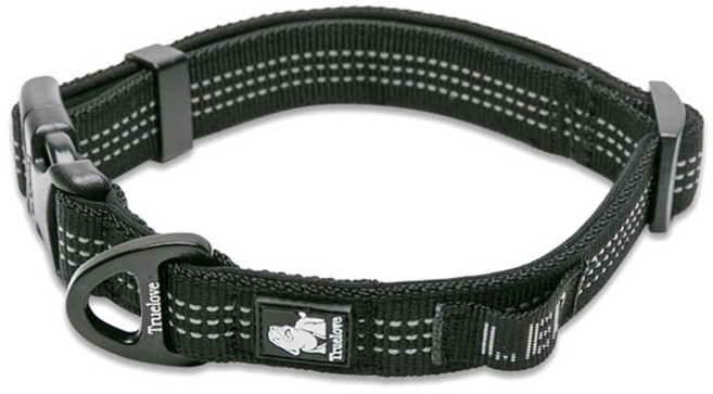 트루러브 반려견 목줄 블랙 TLC5271, S, 1개