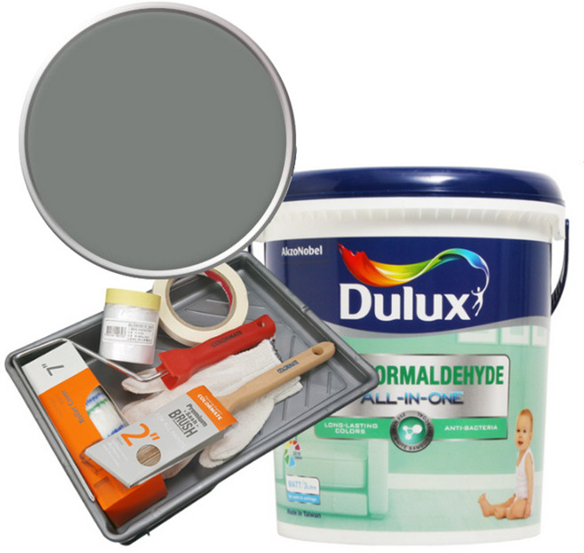 듀럭스 안티 포름알데히드 올 인 원 페인트 3L 세트, Otter Silver, 3000ml, 1개