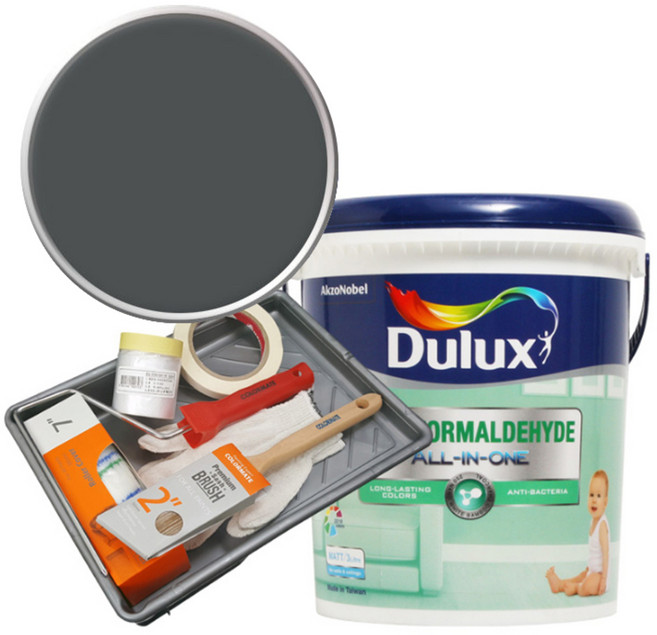 듀럭스 안티 포름알데히드 올 인 원 페인트 3L 세트, Intense Gunmetal, 3000ml, 1개
