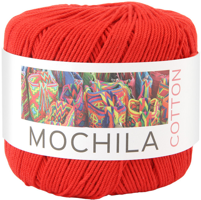 브랜드얀 모칠라 코튼 뜨개실, 1개, 8빨강