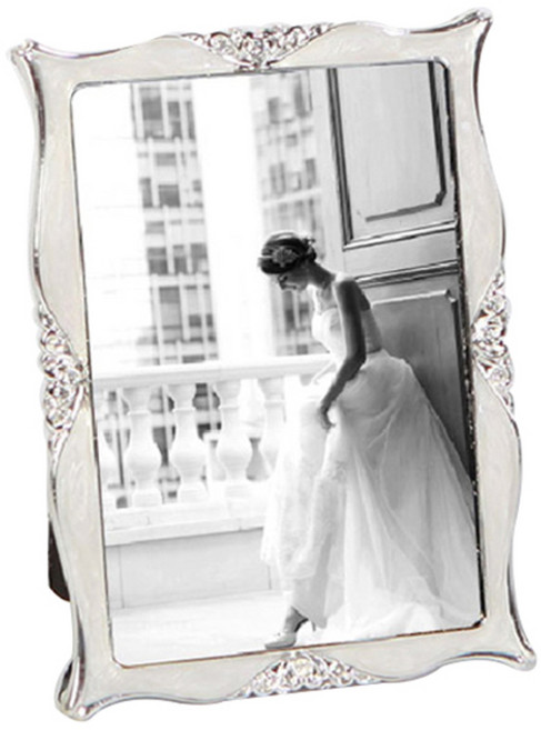 크레디스 실버펄 에벌린 보석 사진액자 23, 은도금 + 펄, 1개