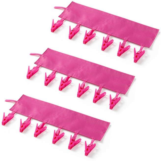 마켓감성 욕실 6집게 수건걸이, 랜덤 발송, 3개