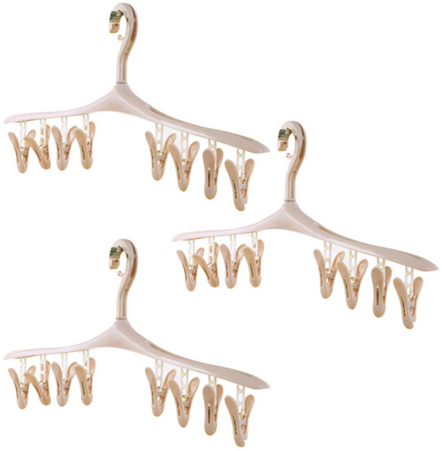 마켓감성 8집게 양말걸이, 베이지