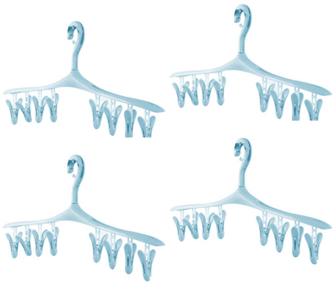 마켓감성 8집게 양말걸이, 스카이블루