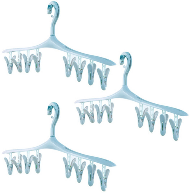 마켓감성 8집게 양말걸이, 스카이