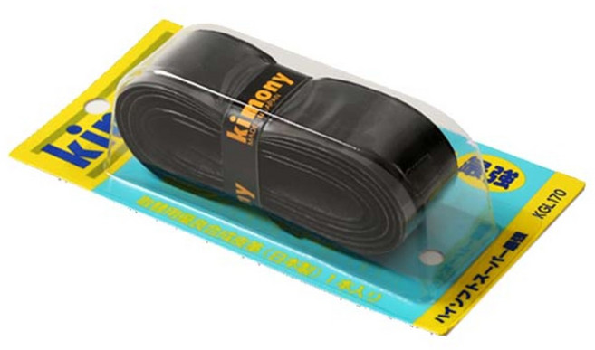 키모니 슈퍼레자 테니스 그립, 블랙, 1개