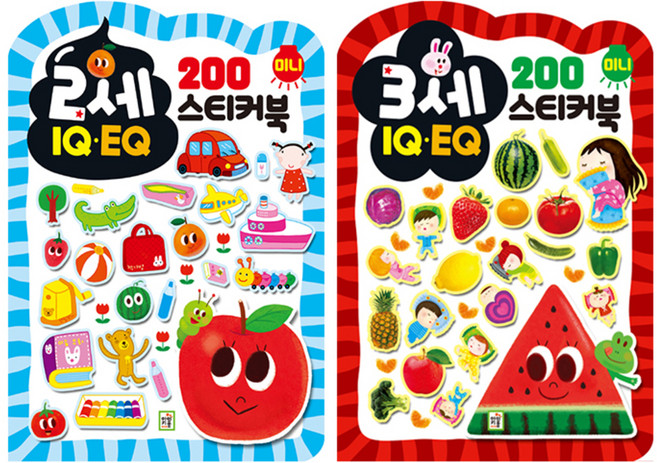IQ EQ 200 미니 스티커북 2세 + 3세, 아이키움북