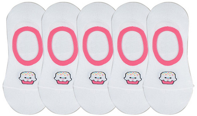 주크 아이스크림 덧신 양말 5족