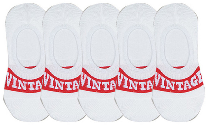 주크 빈티지 덧신 양말 5족