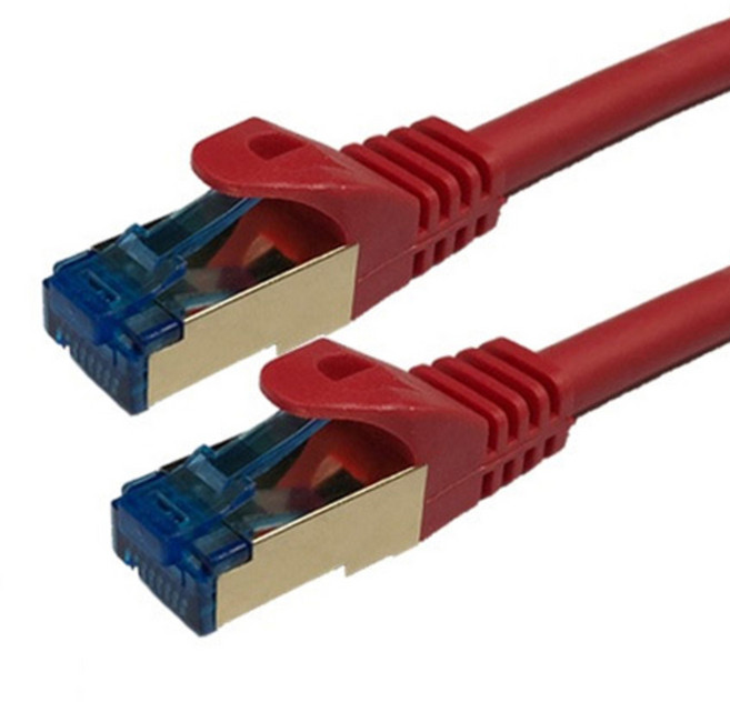 랜스타 CAT.7 SSTP 50u Gold 다이렉트 랜케이블 2m, 레드, 1개