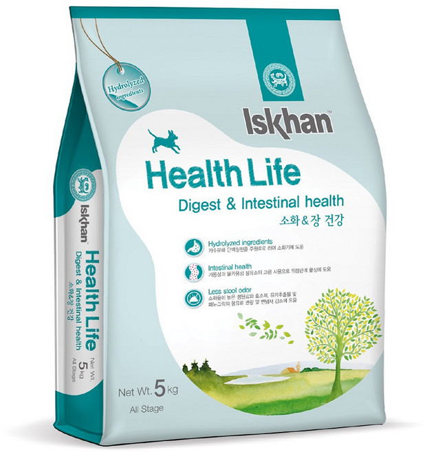 이즈칸 강아지 헬스라이프 그레인프리 기능성 사료, 소화+장건강, 5kg, 1개
