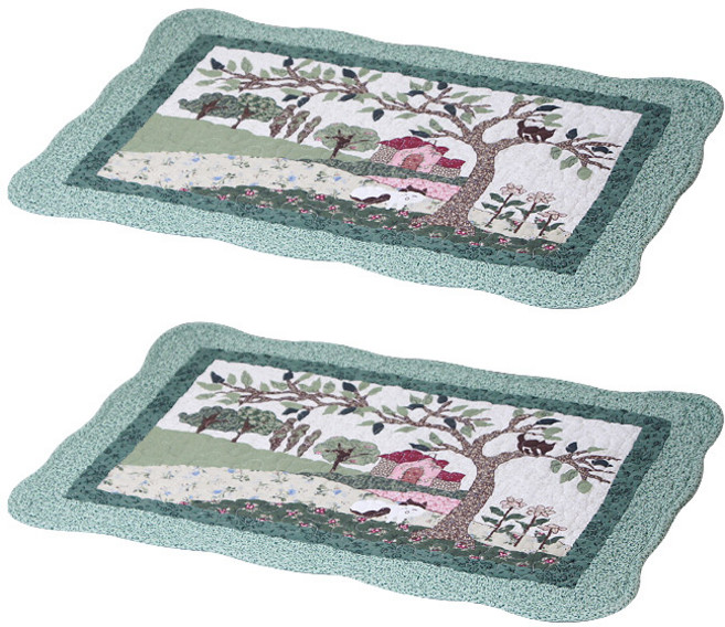 순면 워싱 발매트, 숲속풍경