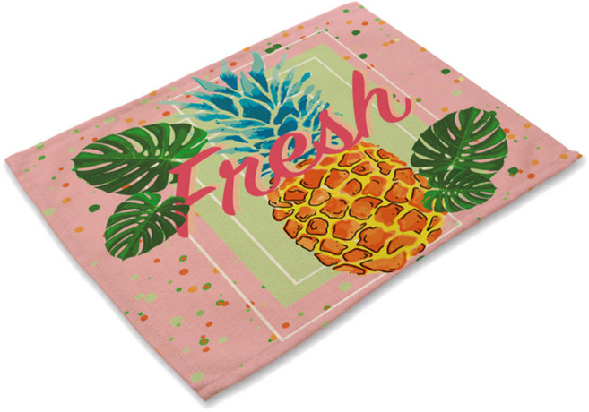 리빙팝 파인애플 일러스트 테이블매트, 14, 42 x 32 cm, 1개