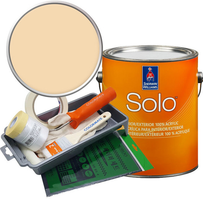 셔윈윌리암스 솔로 저광 1L 페인트 세트, SW6659 Captivating Cream, 1개