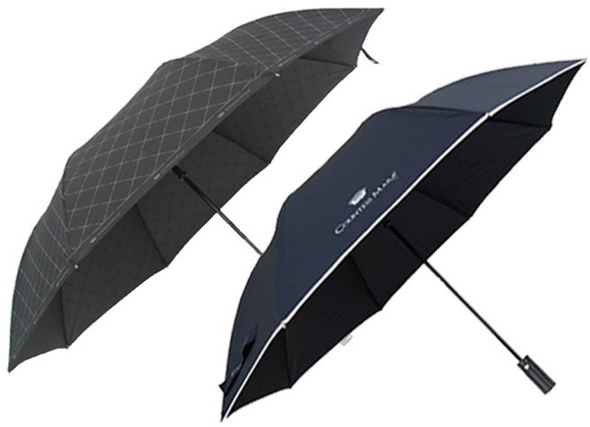 송월타월 2단 우산 CM 다이아 라인 검정 + 폰지 바이어스