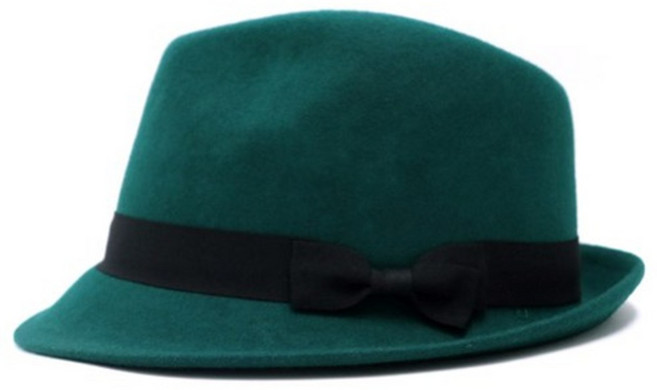 아이엠캡 베이직 펠트 리본 페도라